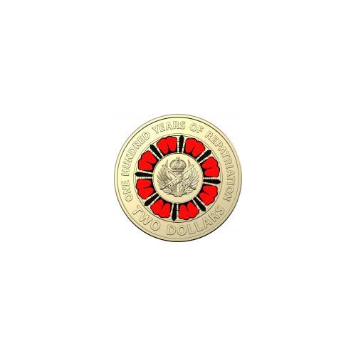 2019 - $2 Repatriation, Red Coloured Coin