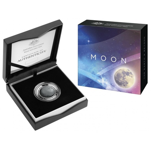 2019 Moon 1oz $5 Silver Coin 