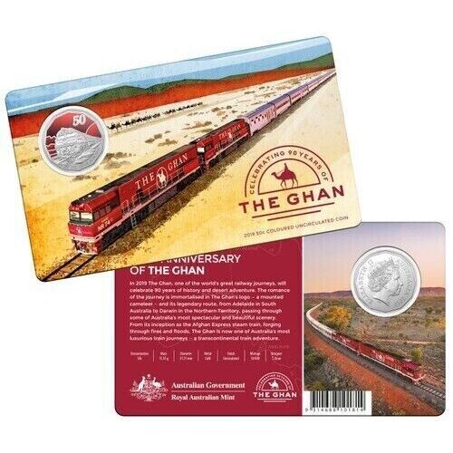 2019 50c 90th Anniversary of The Ghan