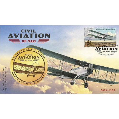 2020 Civil Aviation Centenary Medallion in PNC
