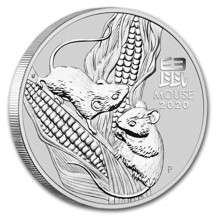 2020 1oz Silver - Lunar Year of the Mouse coin