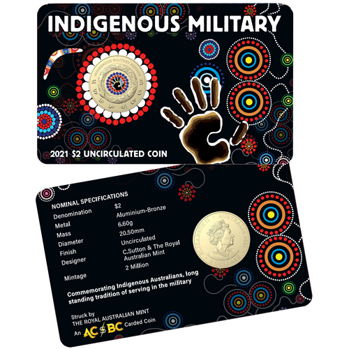 2021 $2 Indigenous Military Carded Coin