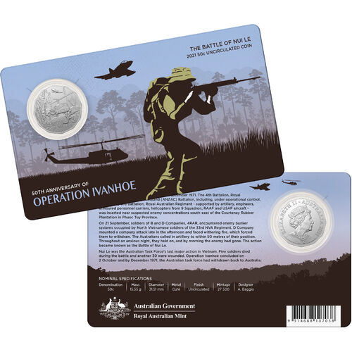 2021 50c The Battle of Nui Le 50th Anniversary of Operation Ivanhoe