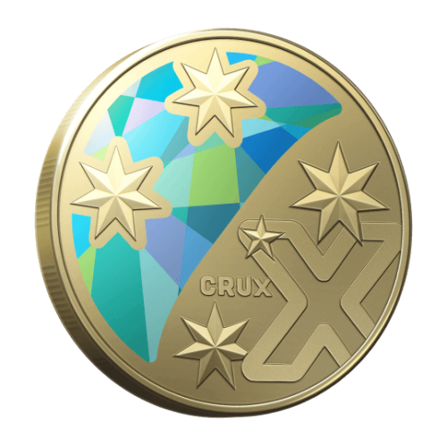 2022 $1 Coloured X CRUX