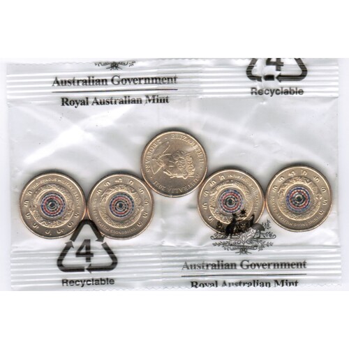 2022 $2 RAM Bag-5 Coins Indigenous Military Service