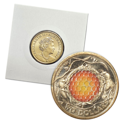 2022 $2 Honey bee UNC single coloured coin