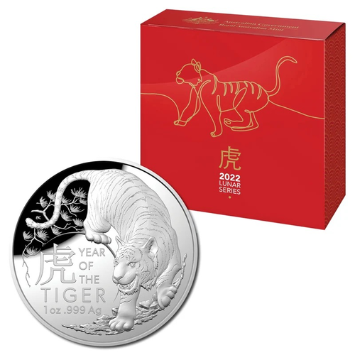 2022 1oz Lunar Year of the Tiger - Domed Silver Proof Coin