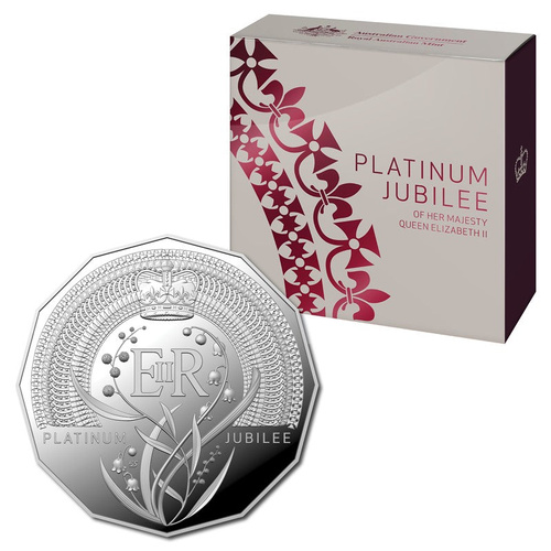 2022 Silver 50c - Platinum Jubilee of Her Majesty Queen Elizabeth II Silver Proof Coin