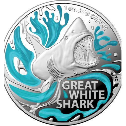 2022 1oz Great White Shark Silver Proof