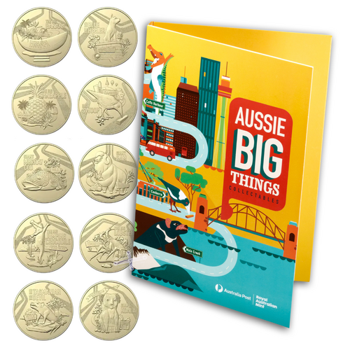 2023 $1 Aussie Big Things 1 - Complete UNC Coin set in Folder