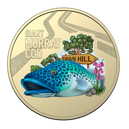 2023 $1 Coloured Giant Murray Cod