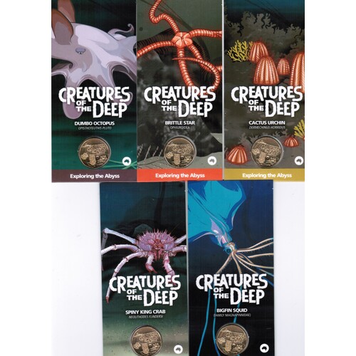2023 $1 Creatures of the Deep Carded Coin