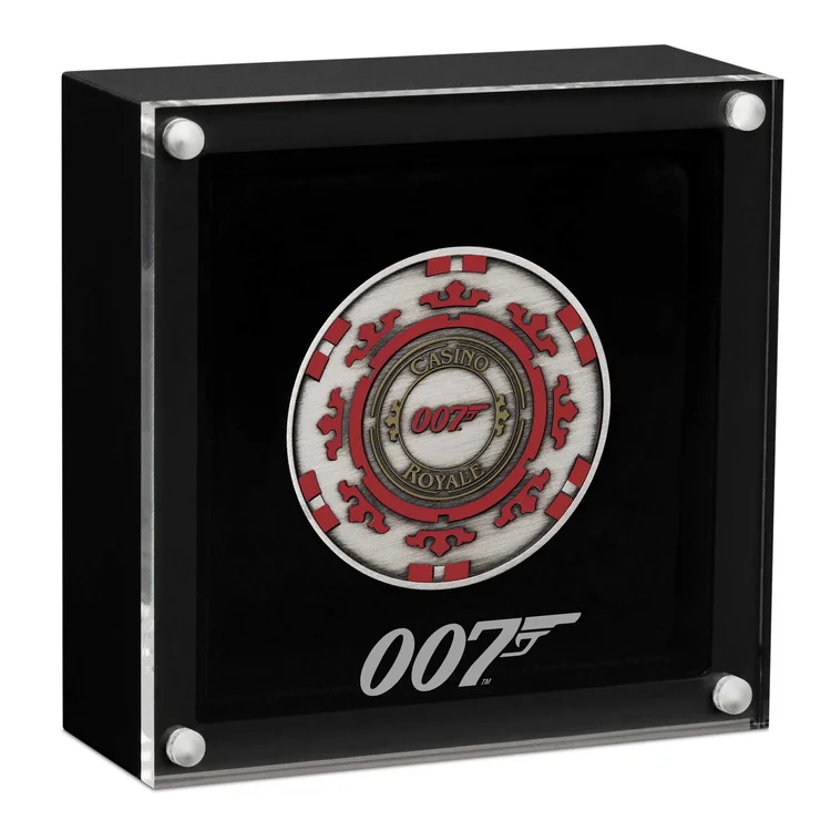 2023 1oz Silver - James Bond Casino Royale Antiqued Casino Chip