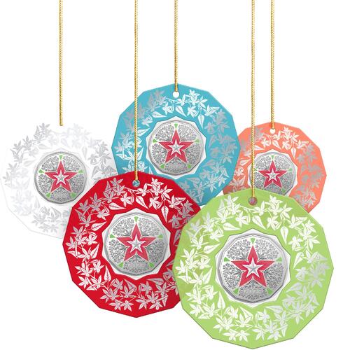 2023 50c Festive Florals Christmas Decoration Coin