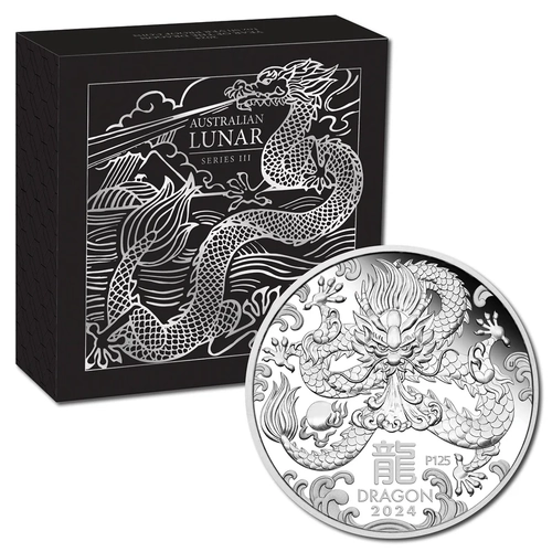 2024 1/2oz Australian Lunar Series III - Year of the Dragon Silver Proof Coin