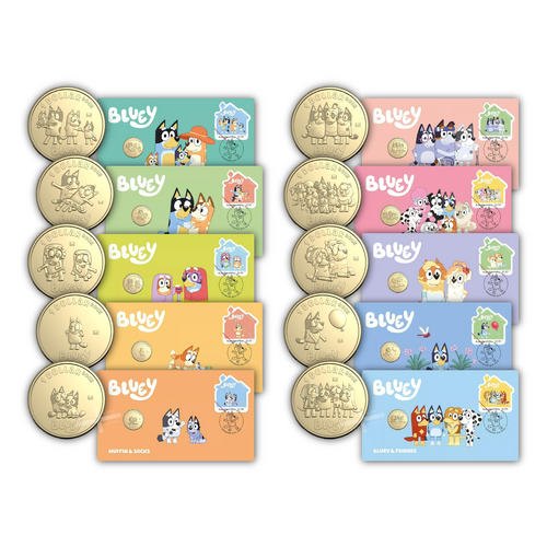 2024 $1 Bluey - 10 PNC Full Set