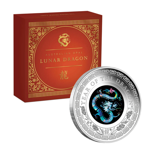 2024 1oz Year of the Dragon Silver Opal Proof Coin
