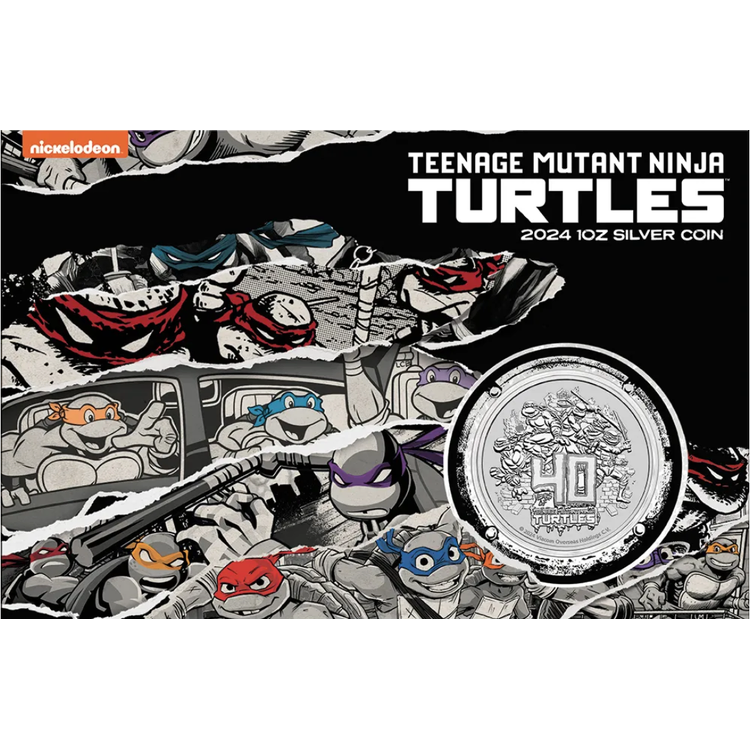 2024 1oz Silver Teenage Mutant Ninja Turtles Coin in Card