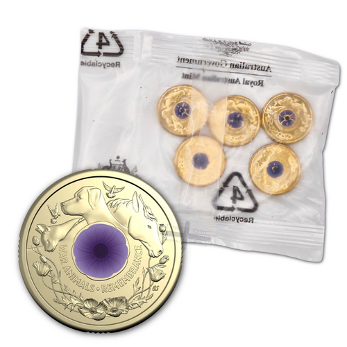 2024 $2 Purple Poppy - War Animals Remembrance RAM Bag
