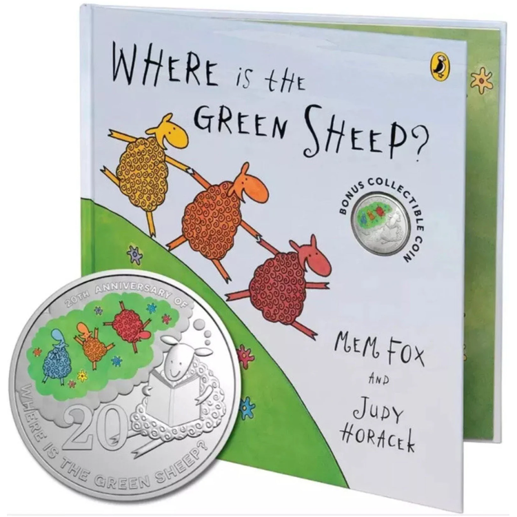 2024 20c Where is the Green Sheep - Special Edition Book with Coloured Coin