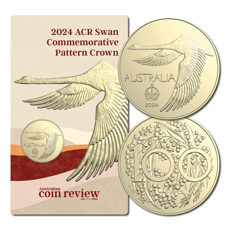 2024 Swan Dollar Pattern Commemorative Crown Carded Coin