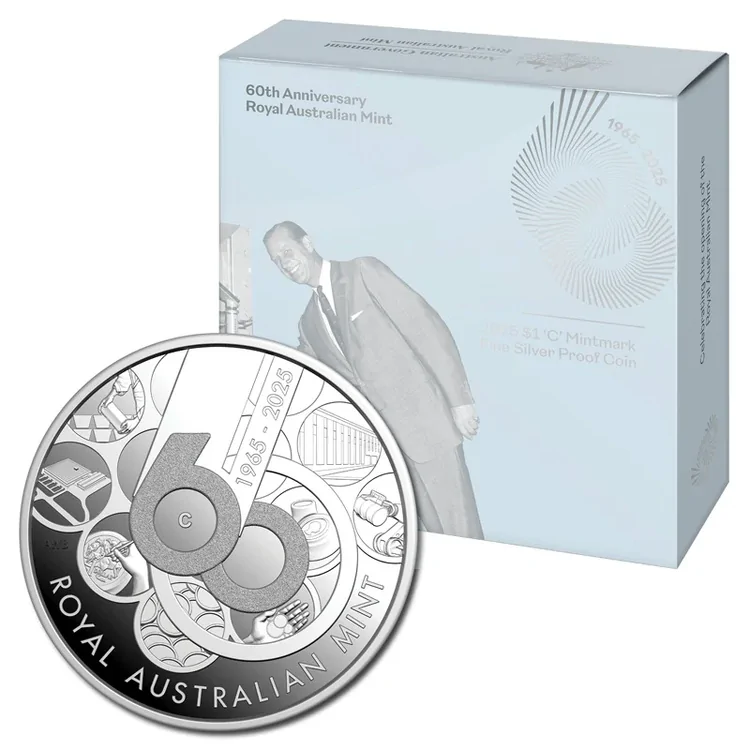 2025 $1 Royal Australian Mint  'C' Mintmark Fine Silver Proof Coin