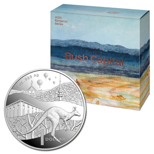 2025 1oz Kangaroo Bush Capital Silver Proof Coin