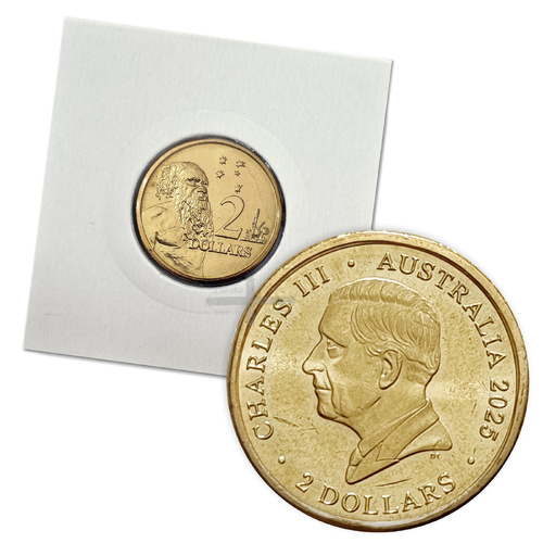 2025 $2 King Charles III Effigy UNC - Single Coin in 2x2