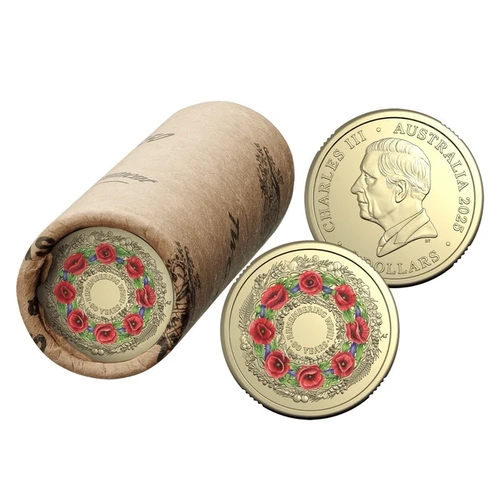 2025 $2 Remembrance Day - Poppy Wreath RAM Roll