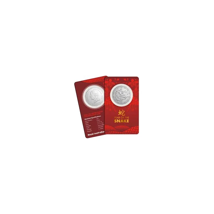 2025 50c Tetradecagon Lunar Year of the Snake Carded