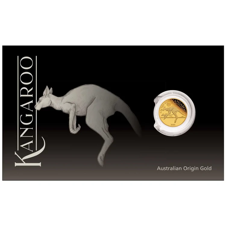 2026 0.5g Gold Mini Roo Proof Coin in Card