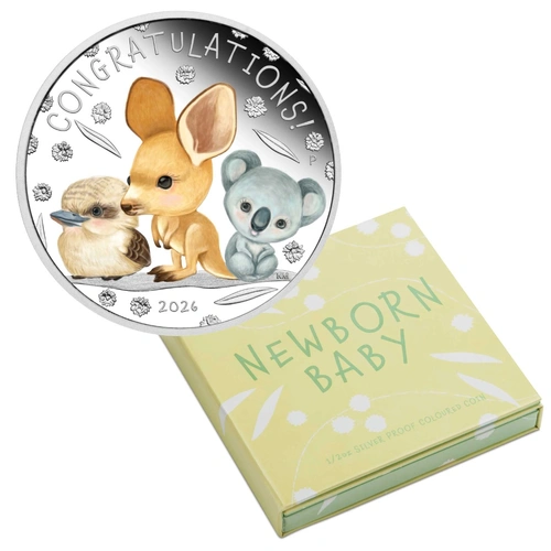 2026 1/2oz Newborn Baby Silver Proof Coloured Coin