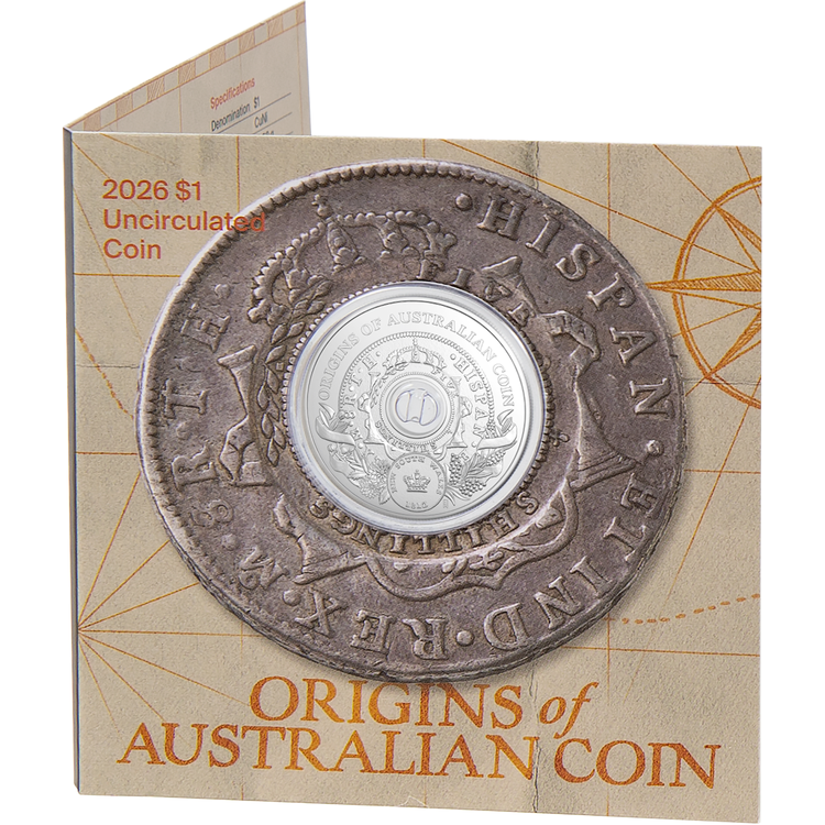 2026 $1 Holey Dollar Origins of Australian Coin