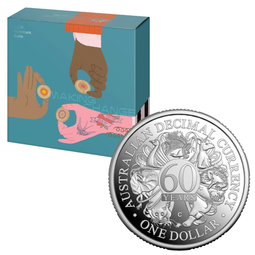 2026 $1 60th Anniversary of Decimal  ‘C’ Mintmark Fine Silver Proof Coin