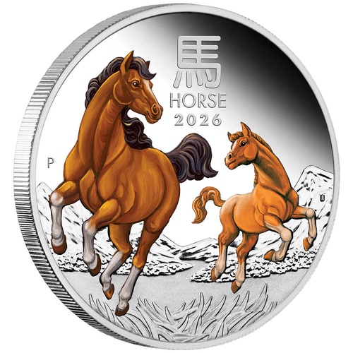 2026 Lunar Horse Series III 1oz Coloured Silver Coin | Perth Mint