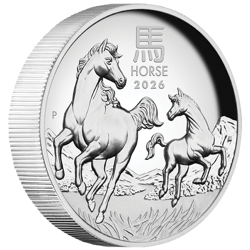 2026 Australian Lunar Series III Year of the Horse 1oz Silver Proof High Relief