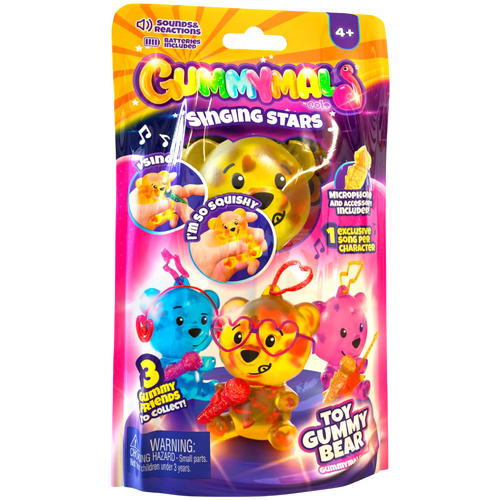 Gummymals Toy Gummy Bear - Mini Singing Stars