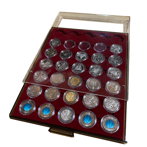 20c Coin Tray - Coin Box 35 x 29mm compartments, smoke coloured