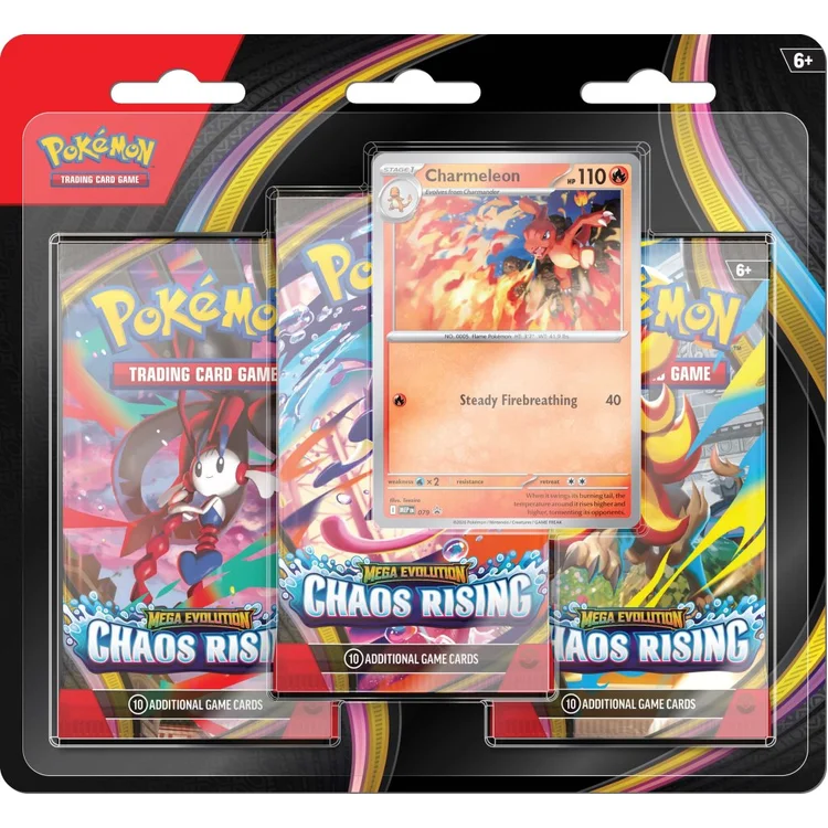 Pokemon: Mega Evolution Chaos Rising 3-Booster Blister