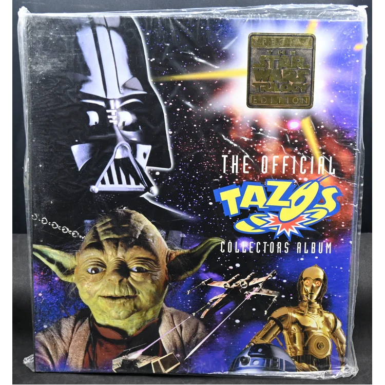 1996 SEALED Star Wars Trilogy Tazos Collectors Album