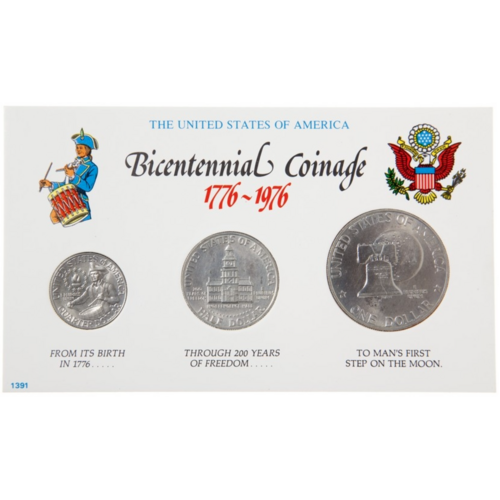 USA 3 Coin set 1976 BICENTENNIAL COINAGE 1776-1976