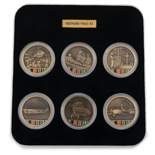 Vietnam War [1962 - 1972] - Set of Six Commemorative Medallions 